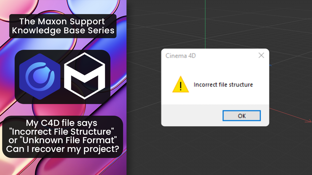 How to recover a corrupted Cinema 4D scene