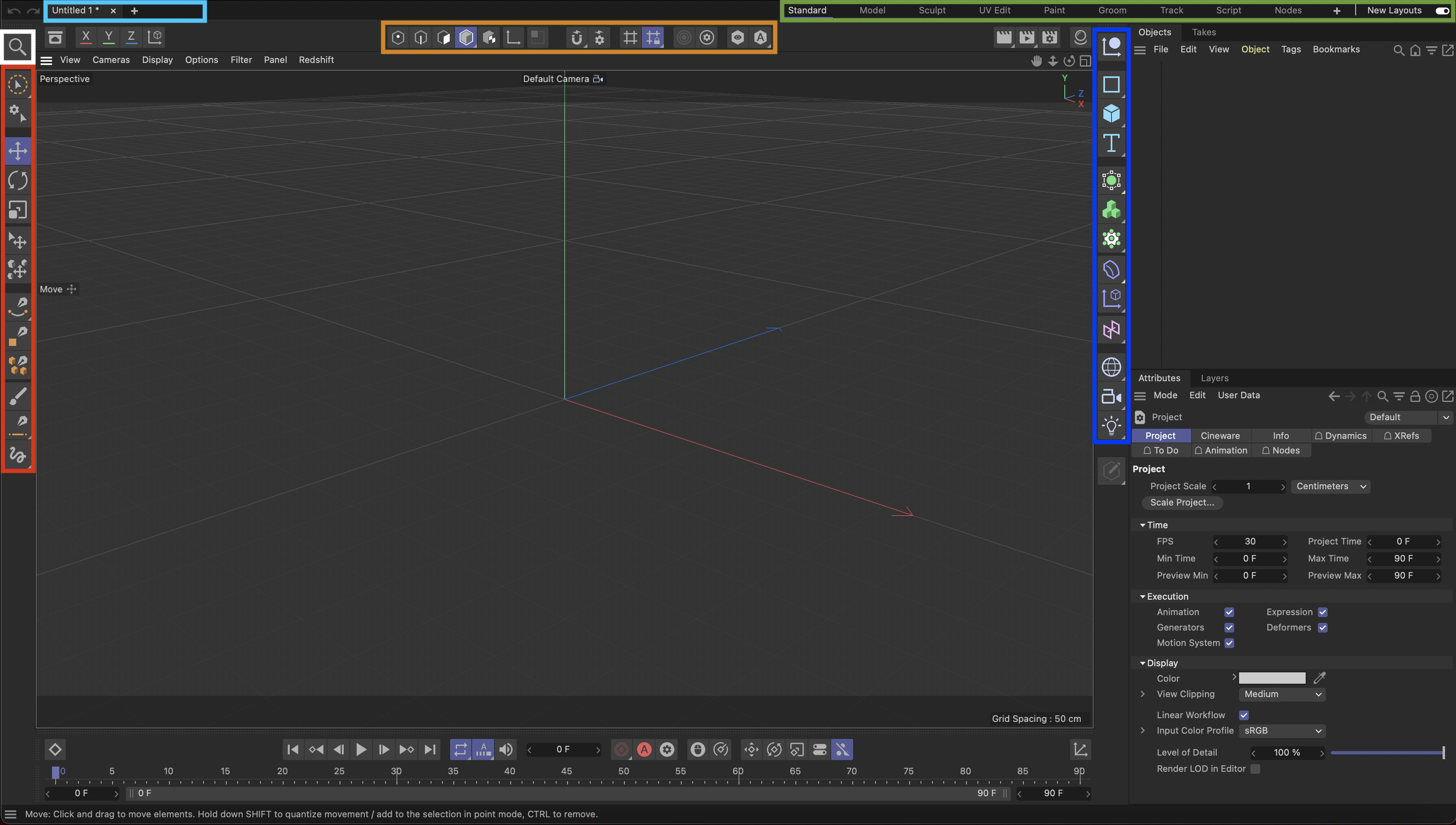 New Layouts Cinema 4D R25 Hot Corners Managers and New Icon